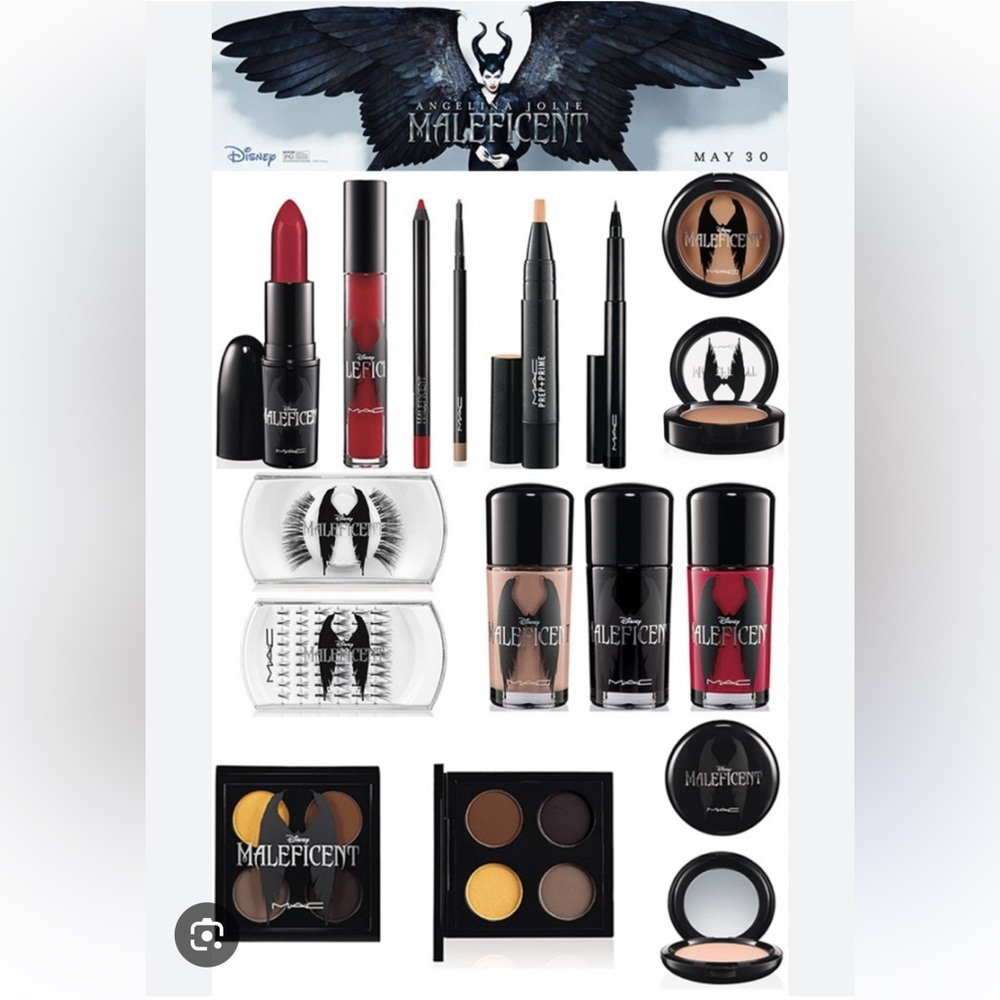 NEW MAC Cosmetics Maleficent Makeup Collection - Black, Red, Nude Shades